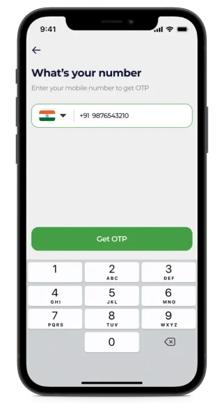 number entry in mobile